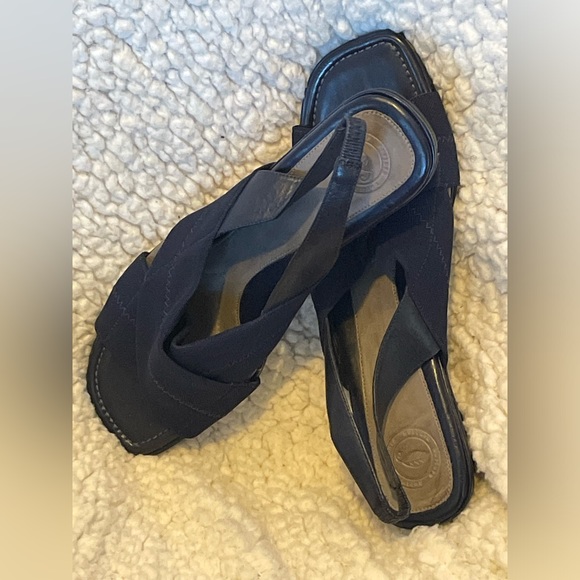 Women’s Nurture Navy Square Open Toe Sandals Size 9 - Picture 6 of 12